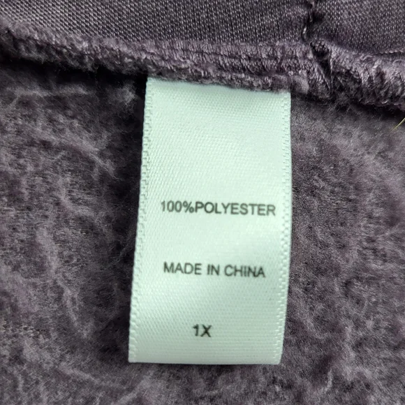 Koolaburra by UGG Fleece VEST Womens Size 1X Purple Sherpa Hooded Pockets Snaps - Picture 10 of 16